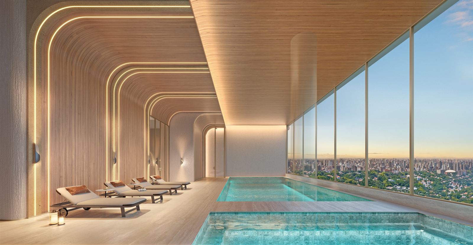 Piscina coberta do wellness