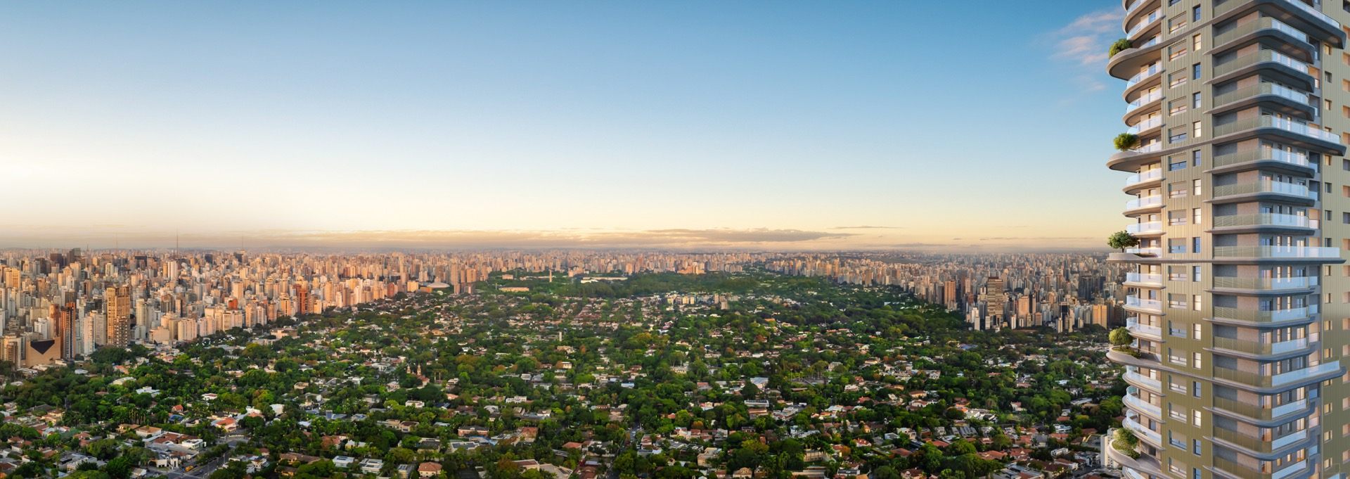 Vista panorâmica do Jardim Europa a partir do Epic